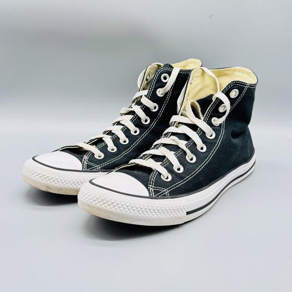 Converse Shoes Men 8 Black Canvas Chuck Taylor All Star High Top Lace Up Sneaker - Picture 3 of 10